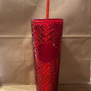 Red Starbucks tumbler